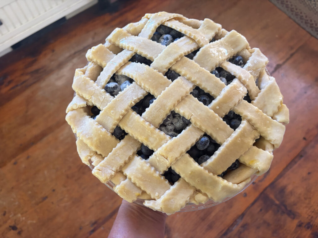 New England: blueberry pie