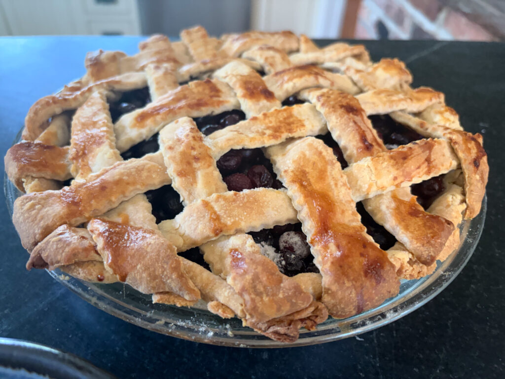 New England: blueberry pie