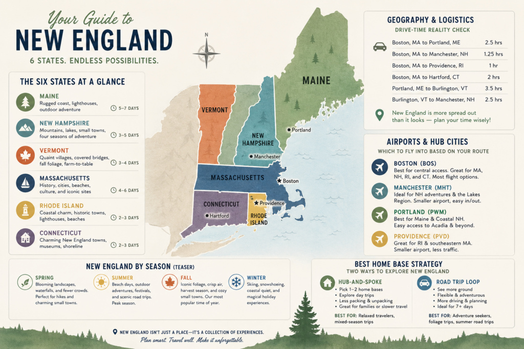New England map and travel guide: How to Plan a Trip to New England